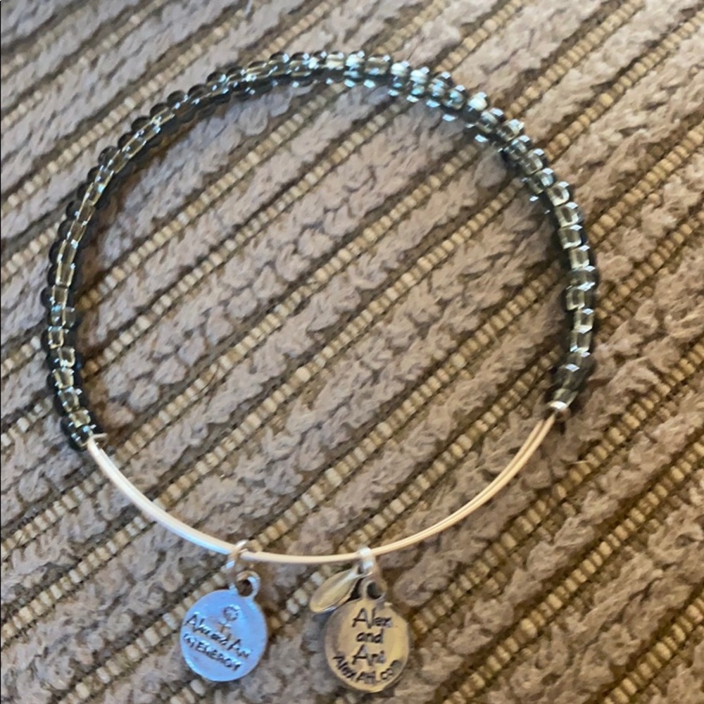Alex and Ani Grey/Silver Bead Bracelet